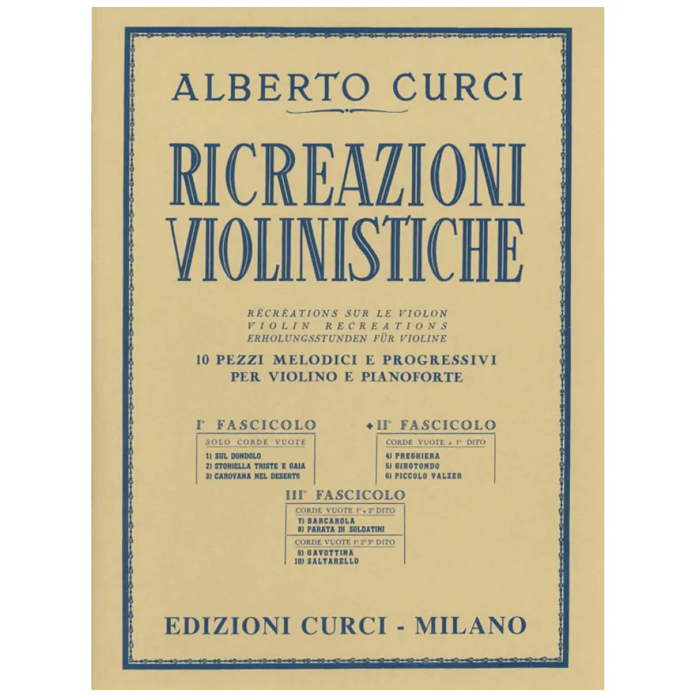ALBERTO CURCI RICREAZIONI VIOLINISTICHE II FASCICOLO
