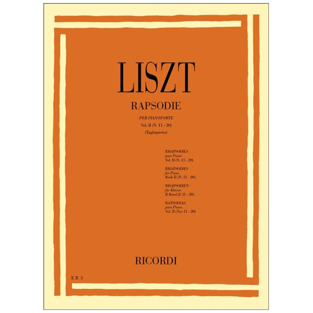 LISZT RAPSODIE UNGHERESI COL 2° – 1 RAPSODIA SPAGNOLA