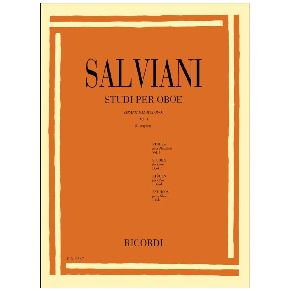 SALVIANI STUDI PER OBOE (TRATTI DAL METODO) VOLUME 1