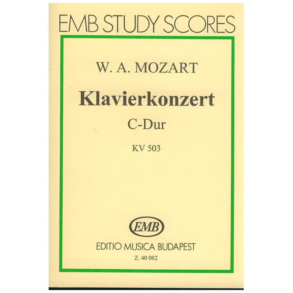 MOZART KLAVIERKONZERT KV 503 C-DUR PIANO E ORCHESTRA