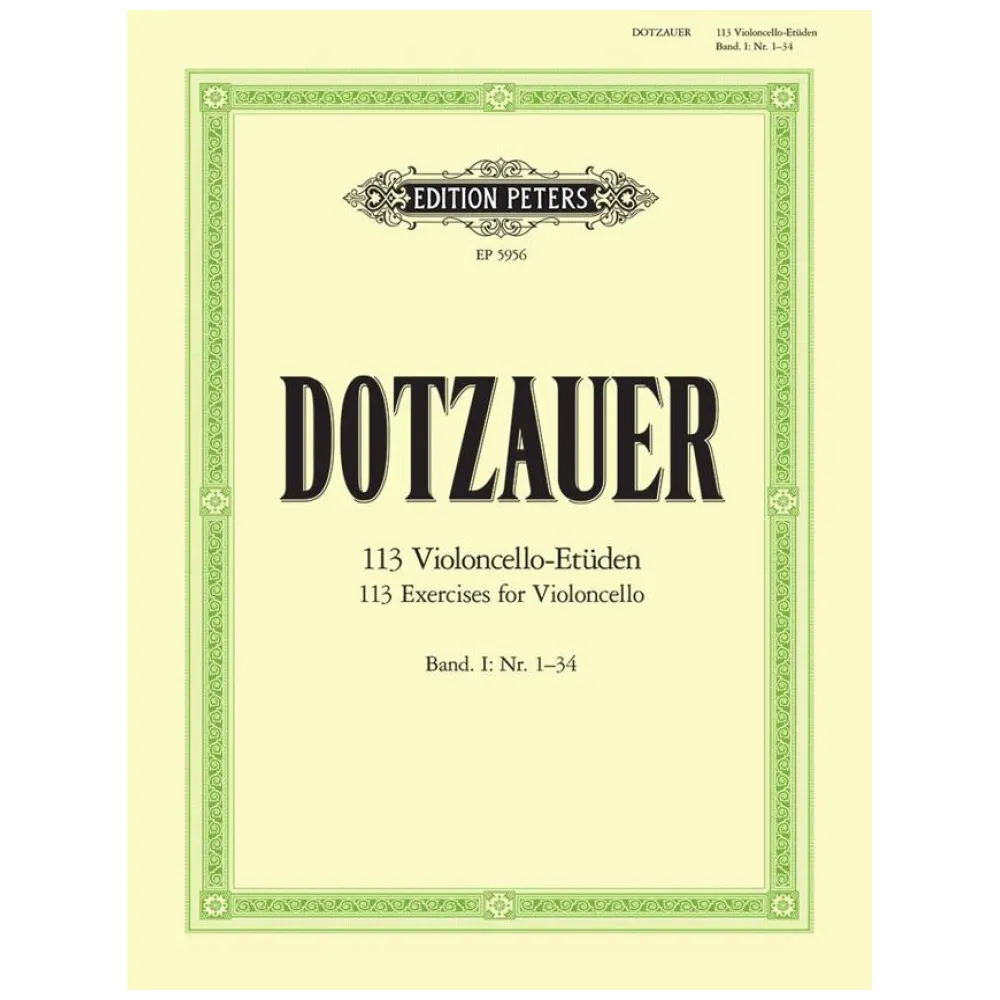 DOTZAUER 113 STUDIES FOR CELLO SOLO VOL I° PETERS