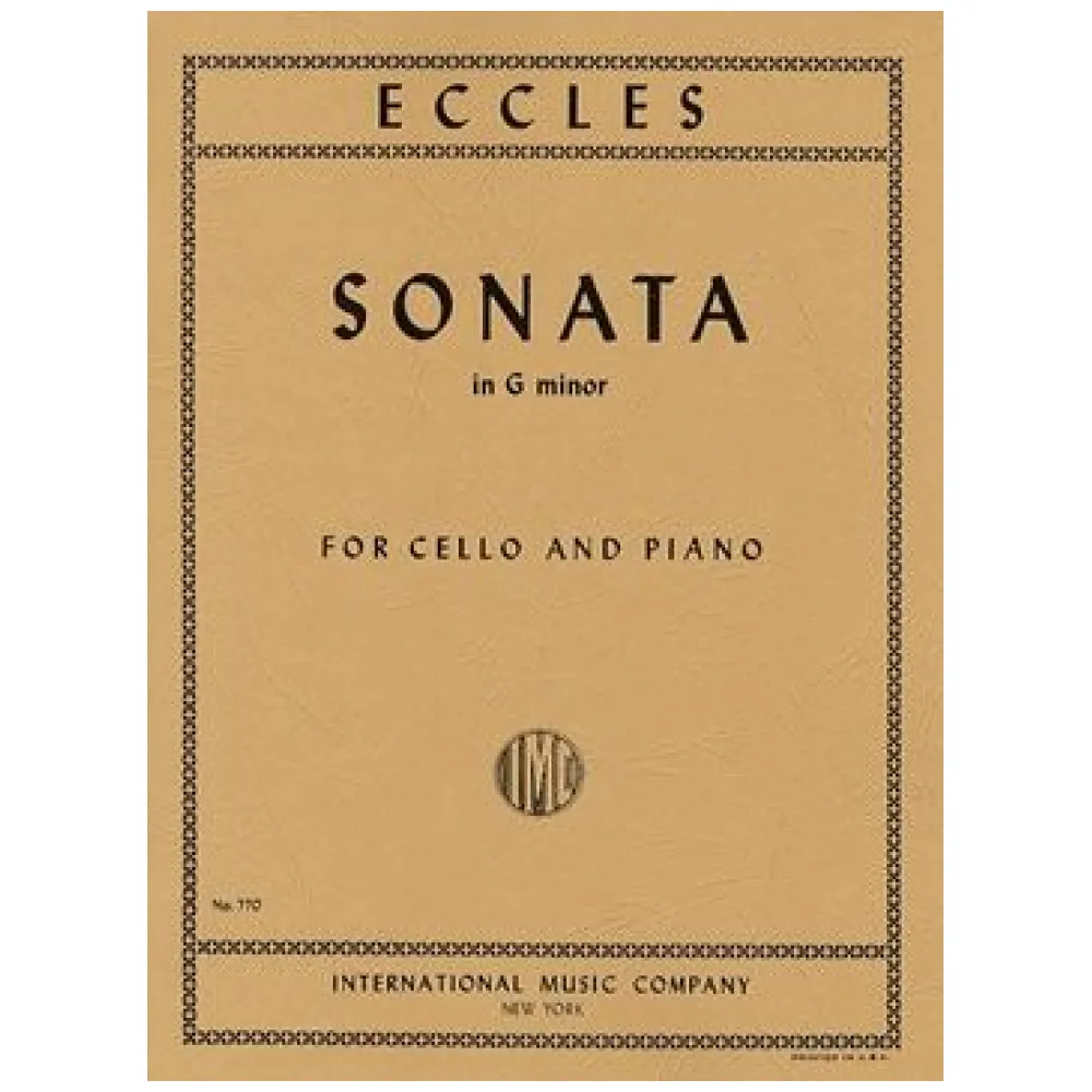 ECCLES SONATA IN SOL MINORE PER VIOLONCELLO E PIANOFORTE