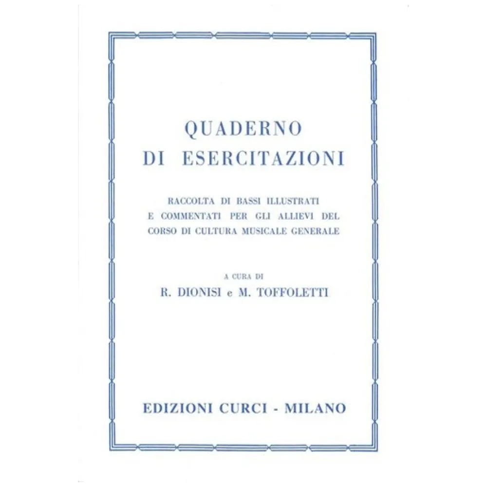 DIONISI TOFFOLETTI QUADERNO DI ESERCITAZIONI