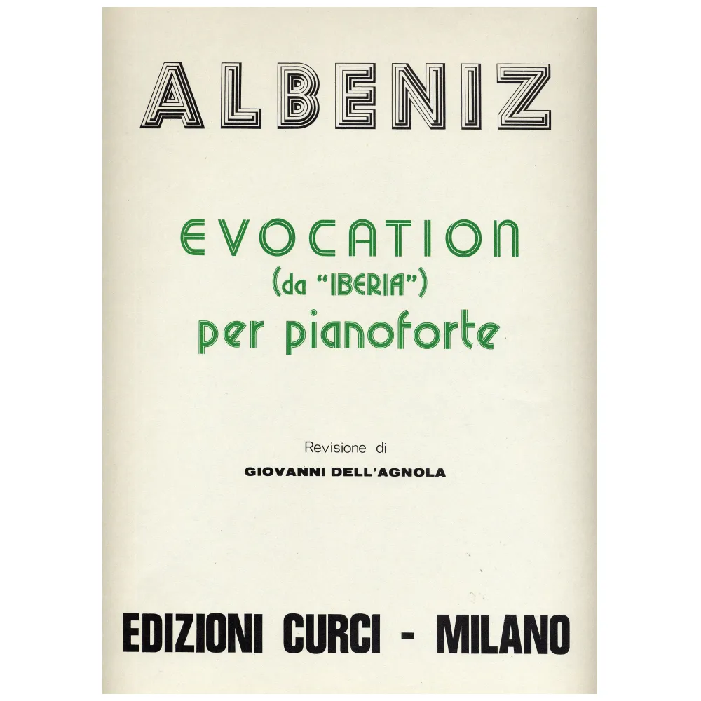 ALBENIZ – EVOCATION (DA “IBERIA”) PER PIANOFORTE