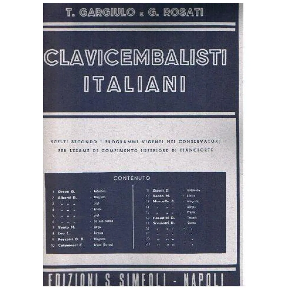 CLAVICEMBALISTI ITALIANI – GARGIULO ROSATI