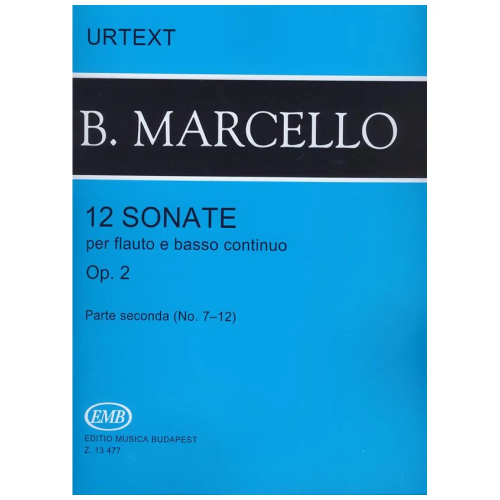 MARCELLO – SONATE PER FLAUTO E BASSO CONTINUO URTEXT OP. 2 VOL. 2