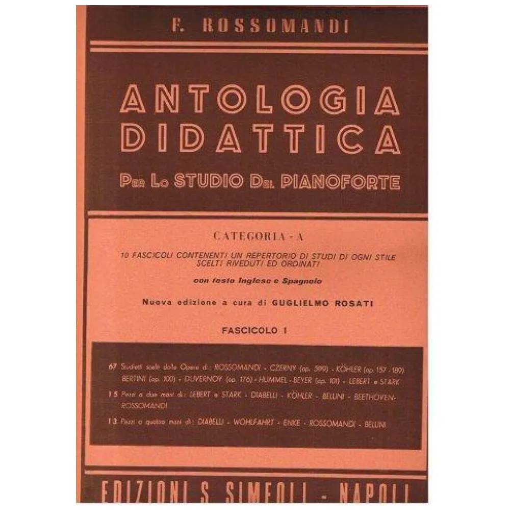 ROSSOMANDI ANTOLOGIA DIDATTICA CAT. A VOL. I