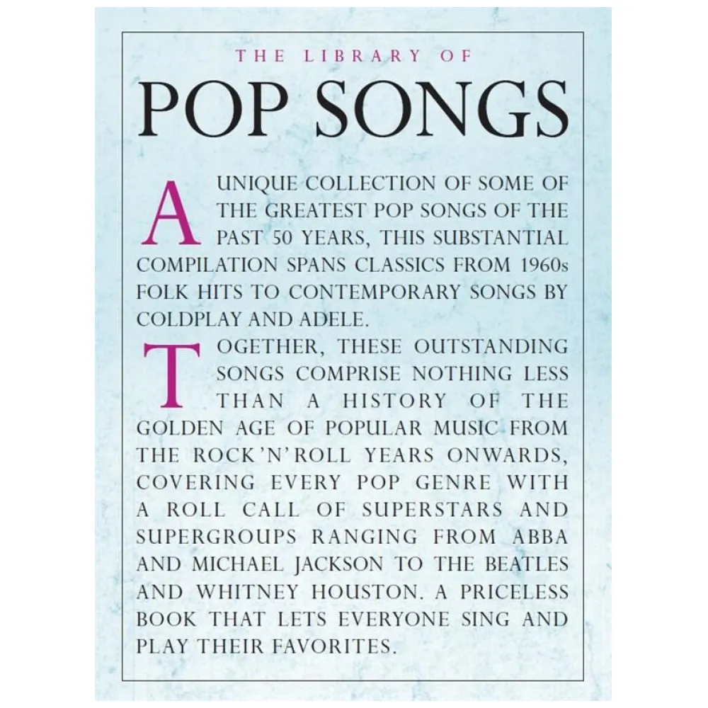 THE LIBRARY OF POP SONGS