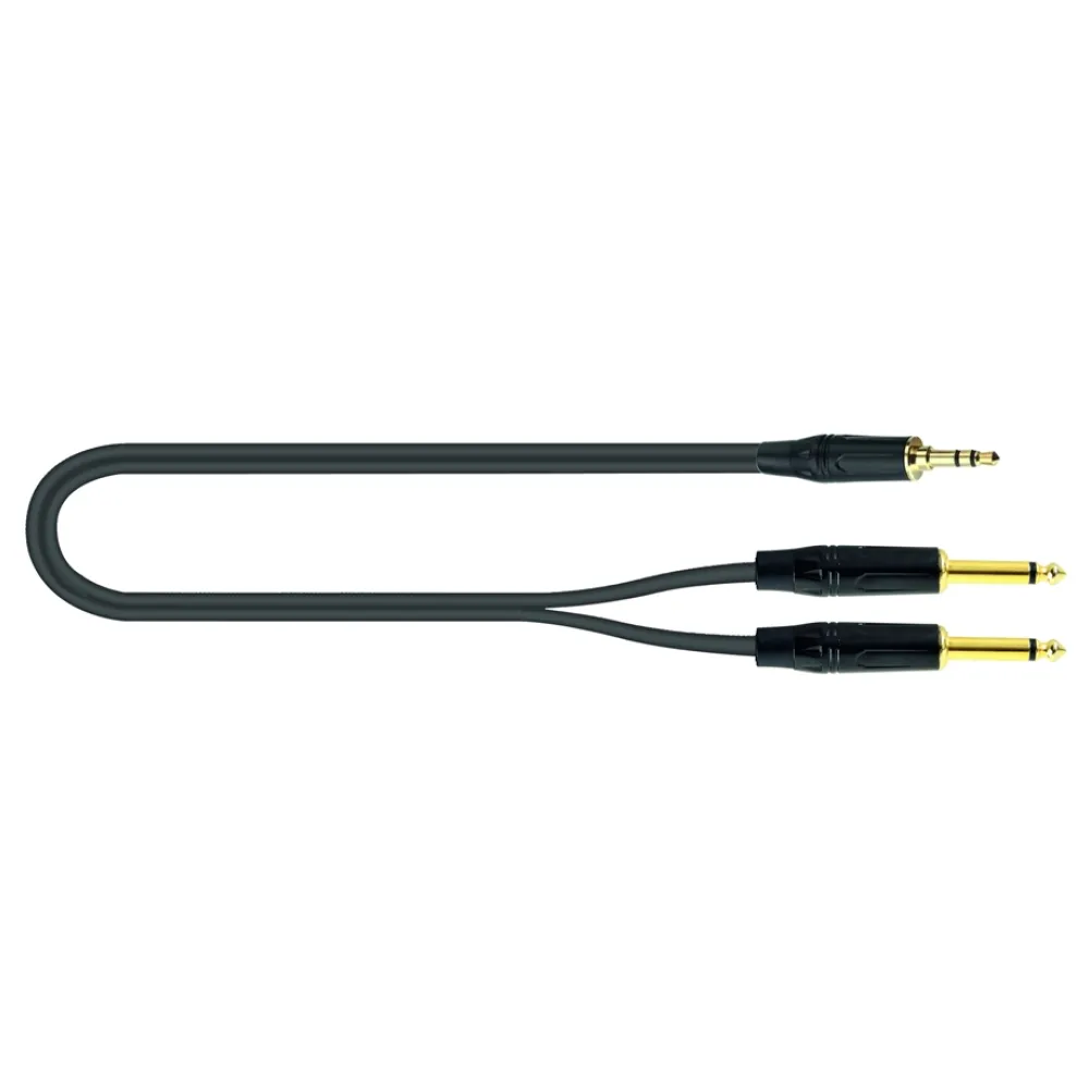 JUST J352J 1 – Cavo Adattatore Jack 3,5 Stereo/2 Jack 6,3 Mono – 1 metro