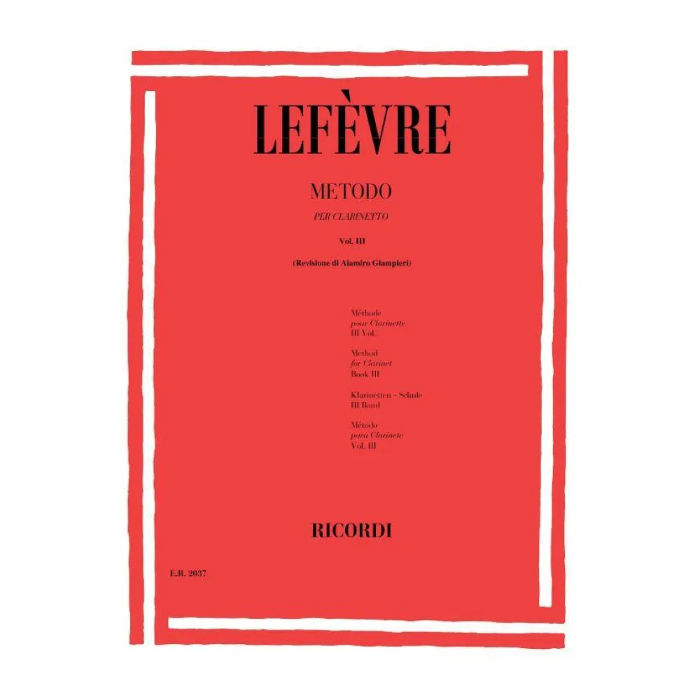 LEFEVRE METODO PER CLARINETTO VOL.III