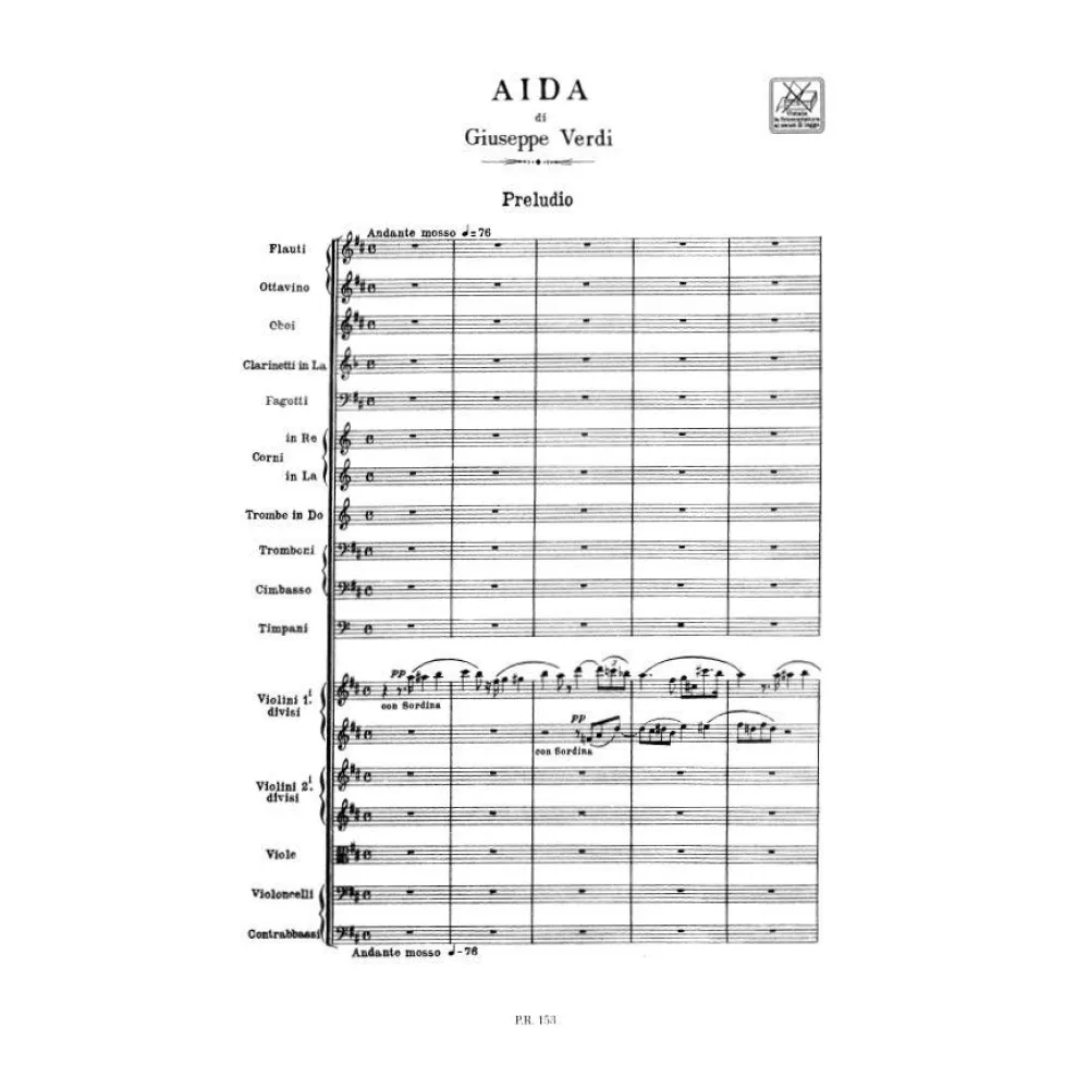 GIUSEPPE VERDI AIDA PARTITURA PER ORCHESTRA E CORO - immagine 2