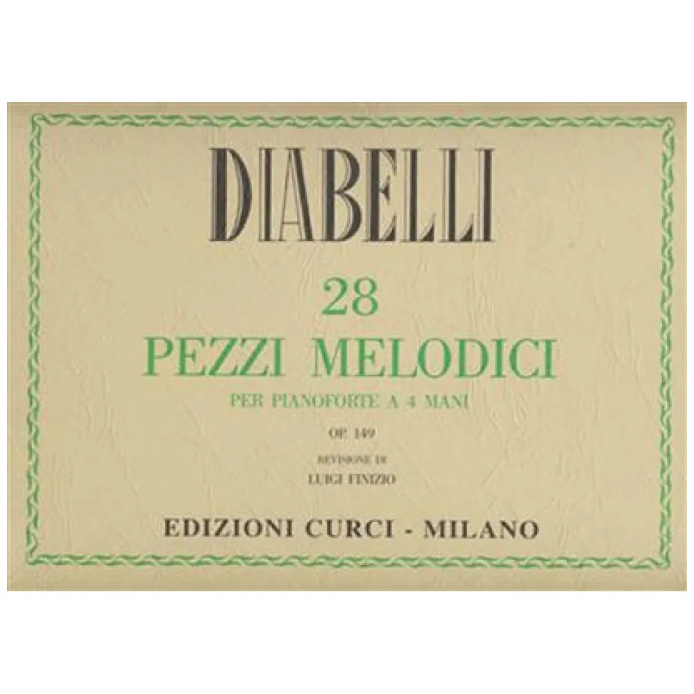 DIABELLI 28 ESERCIZI MELODICI OP.149 PIANOFORTE 4 MANI ED.CURCI