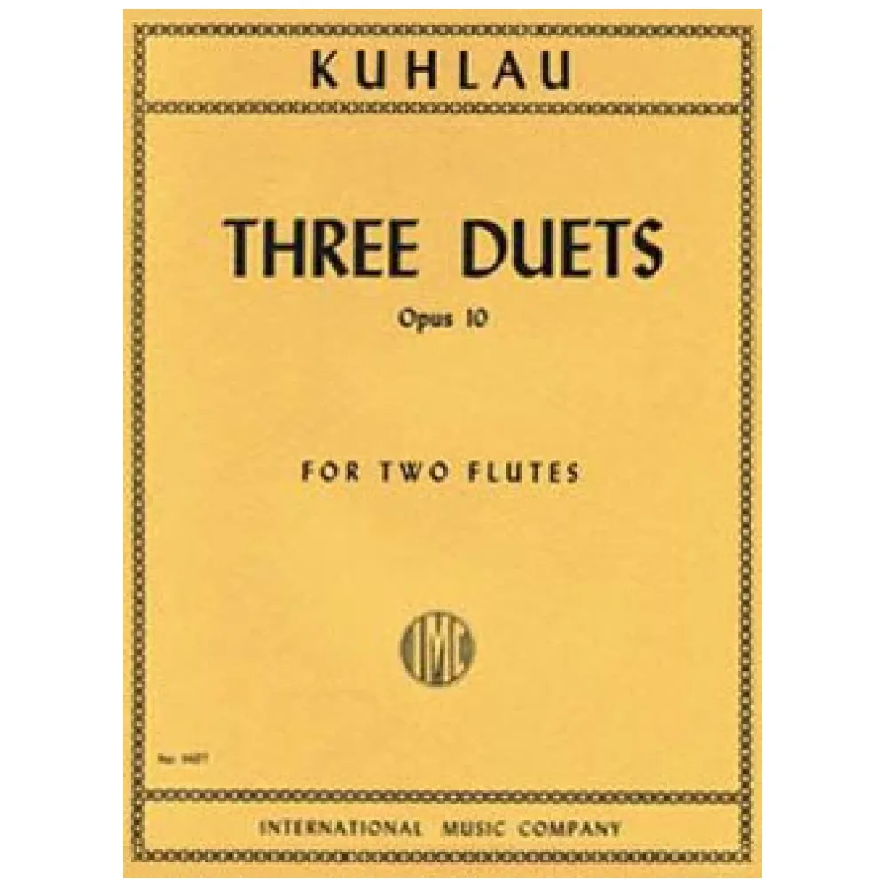 KUHLAU THREE DUETS OPUS 10 FOR TWO FLUTES