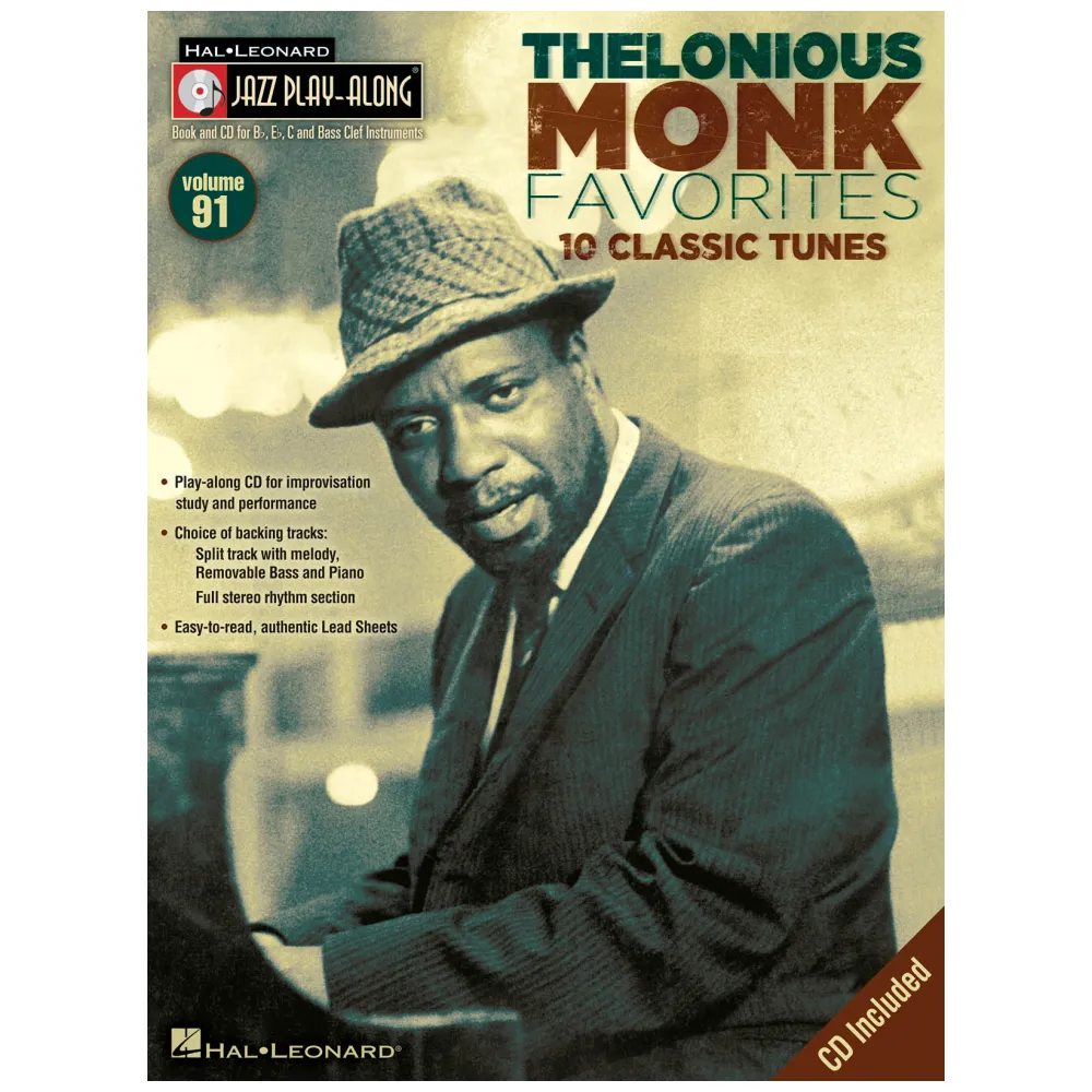 JAZZ PLAY ALONG THELONIUS MONK FAVORITES 10 CLASSIC TUNES VOL.91