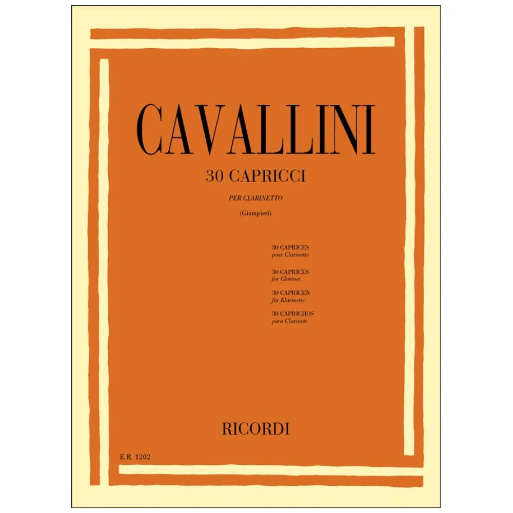 CAVALLINI 30 CAPRICCI PER CLARINETTO