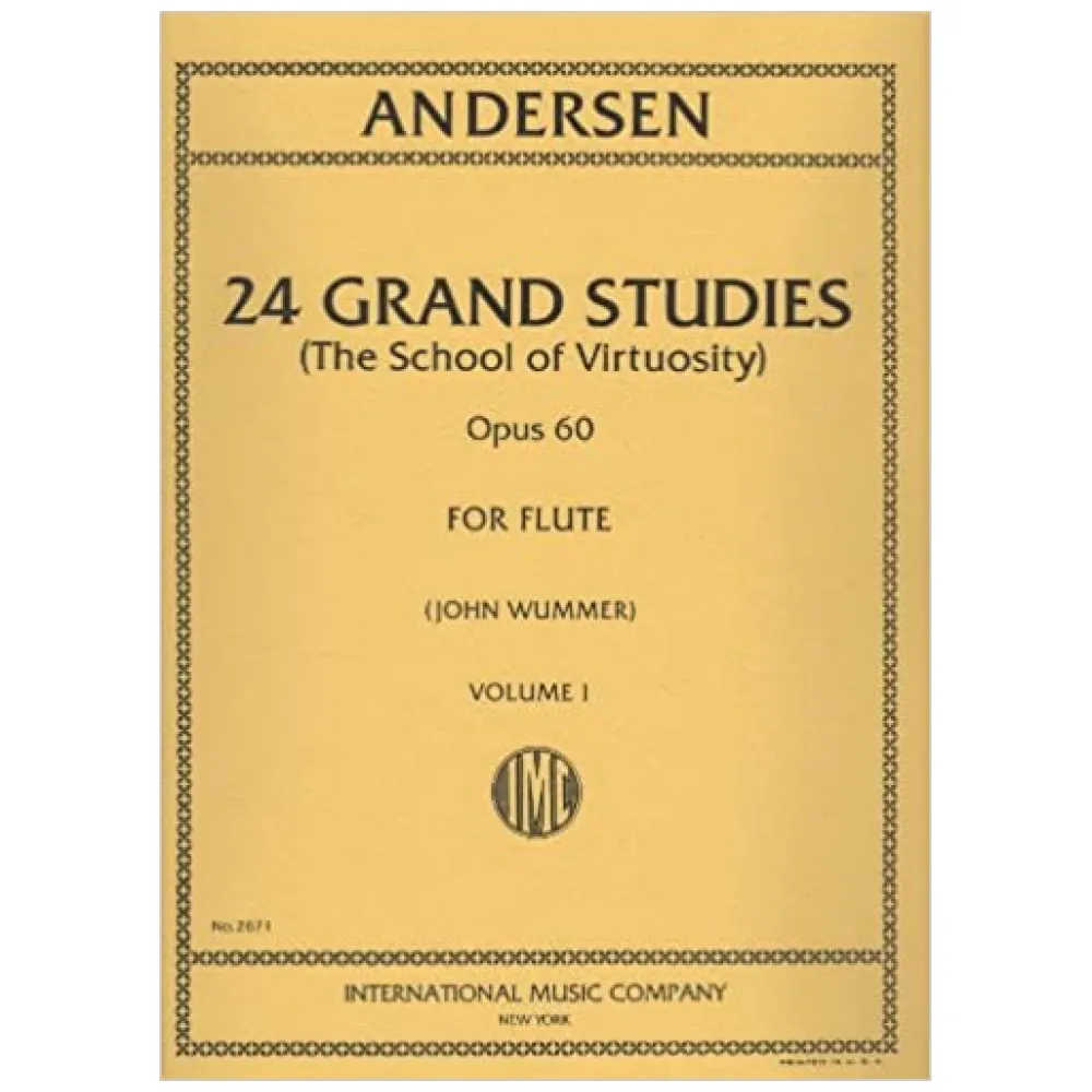 ANDERSEN 24 GRANDI STUDI (THE SCHOOL OF VIRTUOSITY) OP.60 PER FLAUTO VOLUME 1
