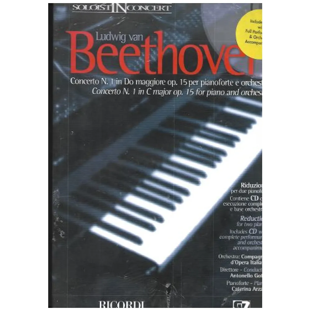 BEETHOVEN CONCERTO N.1 IN DO MAGGIORE OP.15 PER PIANOFORTE E ORCHESTRA