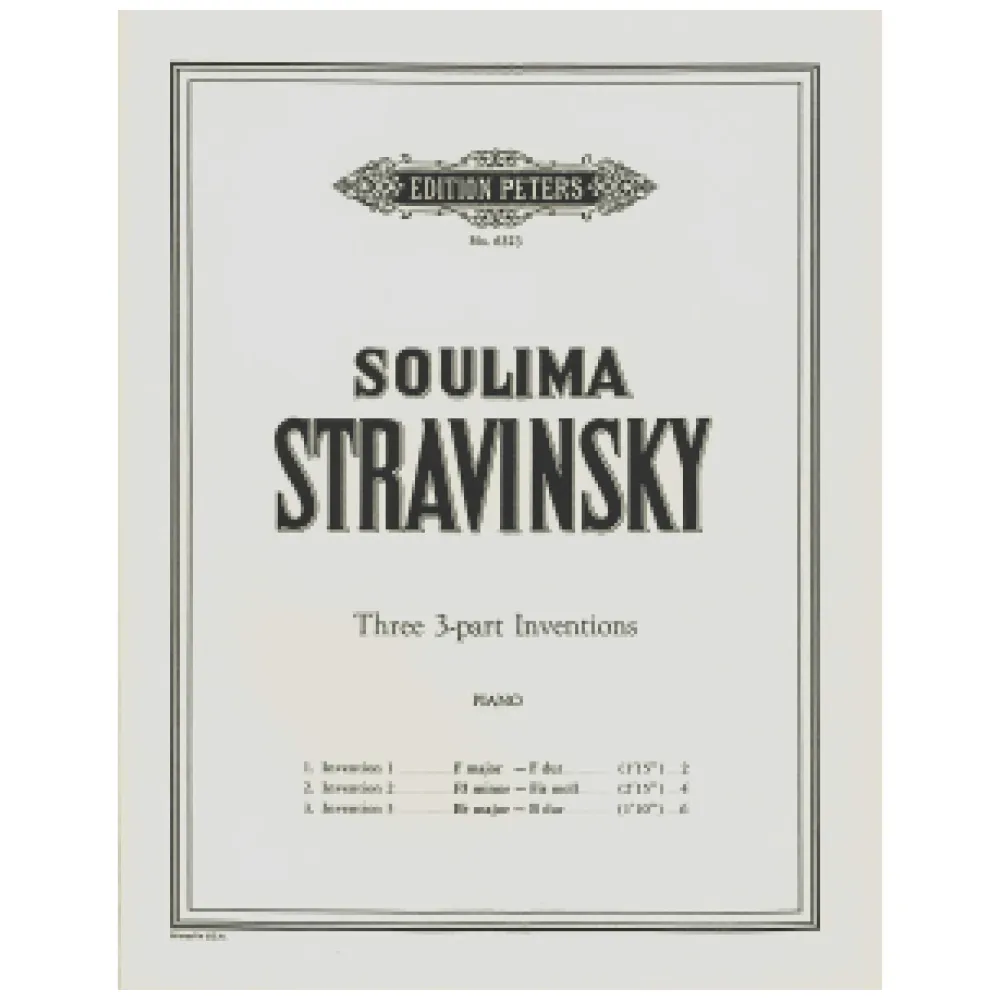 SOULIMA STRAVINSKY THREE 3-PART INVENTIONS