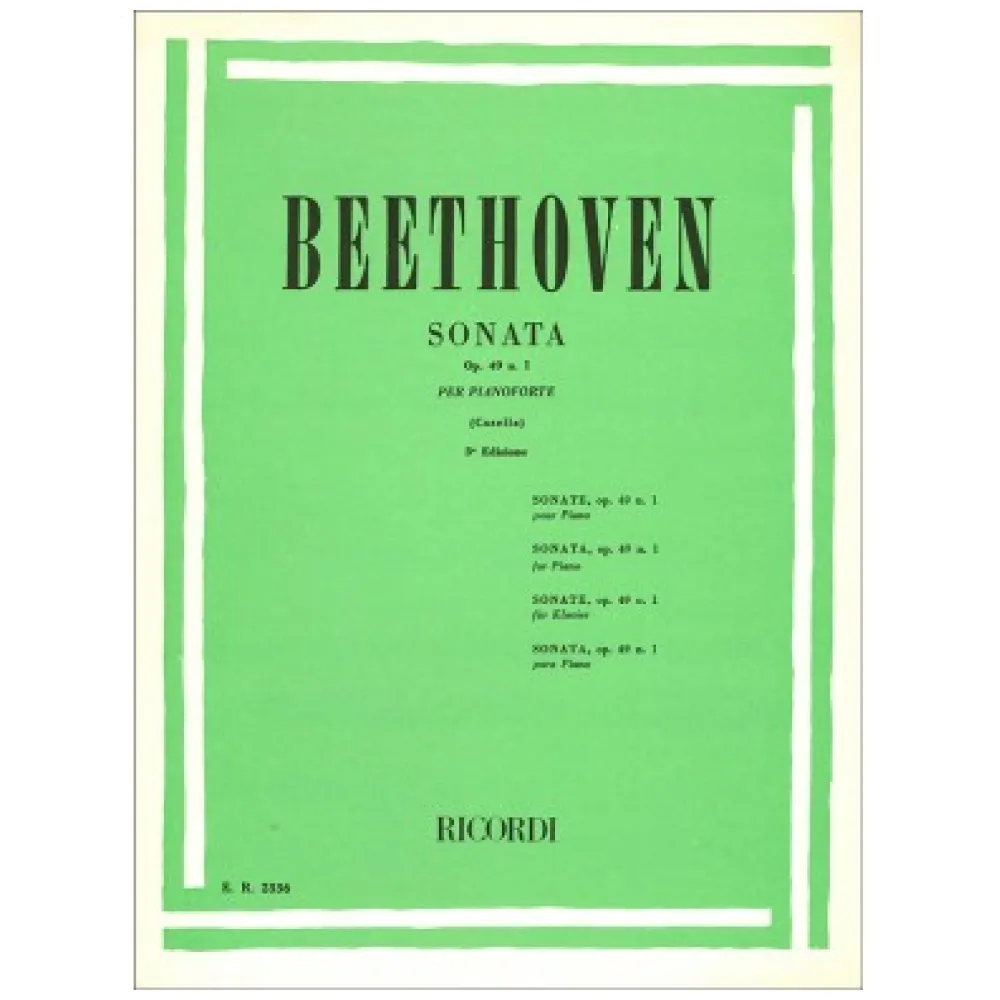 BEETHOVEN SONATA OP.49 N.19 ED. RICORDI