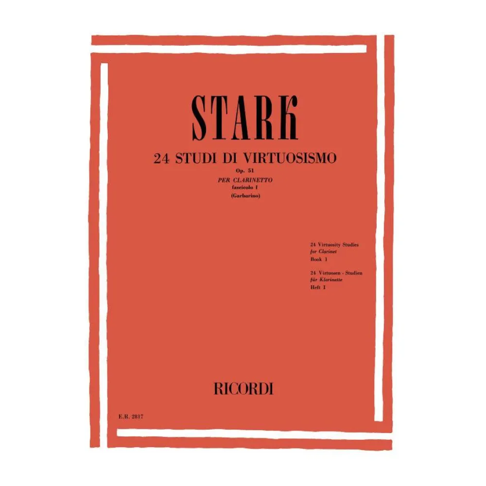 STARK 24 STUDI DI VIRTUOSISMO OP.51 PER CLARINETTO VOL.I