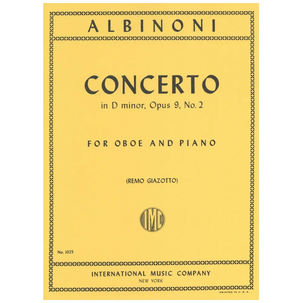 ALBINONI CONCERTO OPUS 9 FOR OBOE AND PIANO