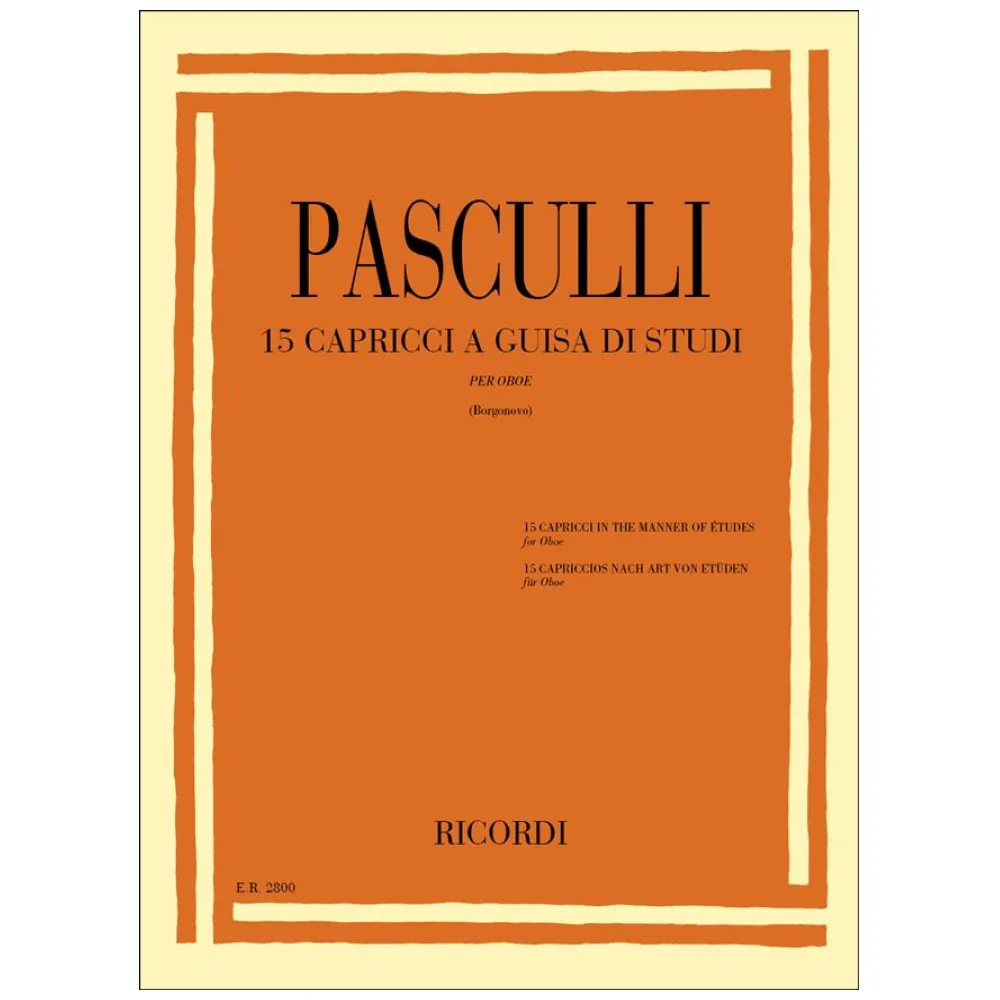 PASCULLI 15 CAPRICCI A GUISA DI STUDI PER OBOE