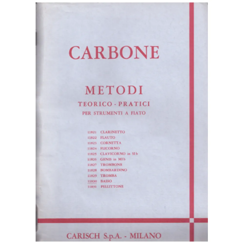 CARBONE METODI TEORICO PRATICI PER STRUMENTI A FIATO – FLAUTO