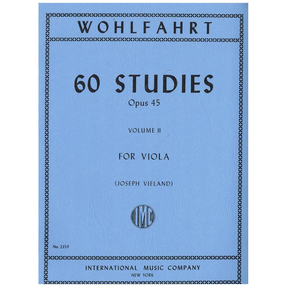 WOHLFAHRT 60 STUDIES OP 45 VOL.II FOR VIOLA