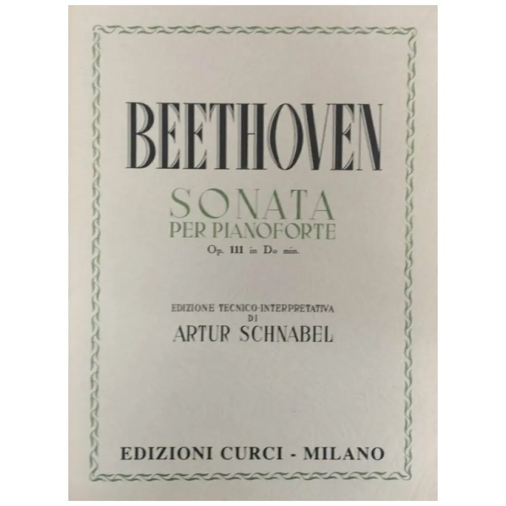 BEETHOVEN SONATA OP.111 ED. CURCI