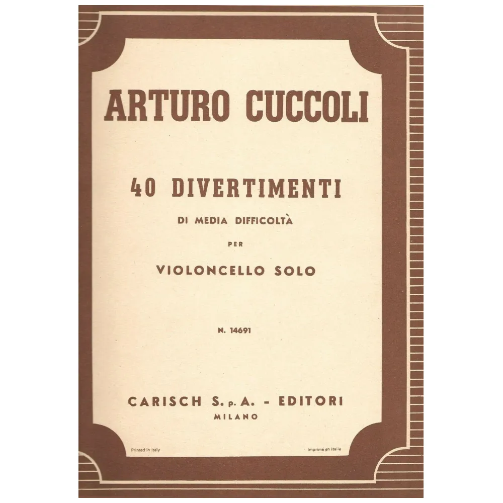 ARTURO CUCCOLI 40 DIVERTIMENTI PER VIOLONCELLO