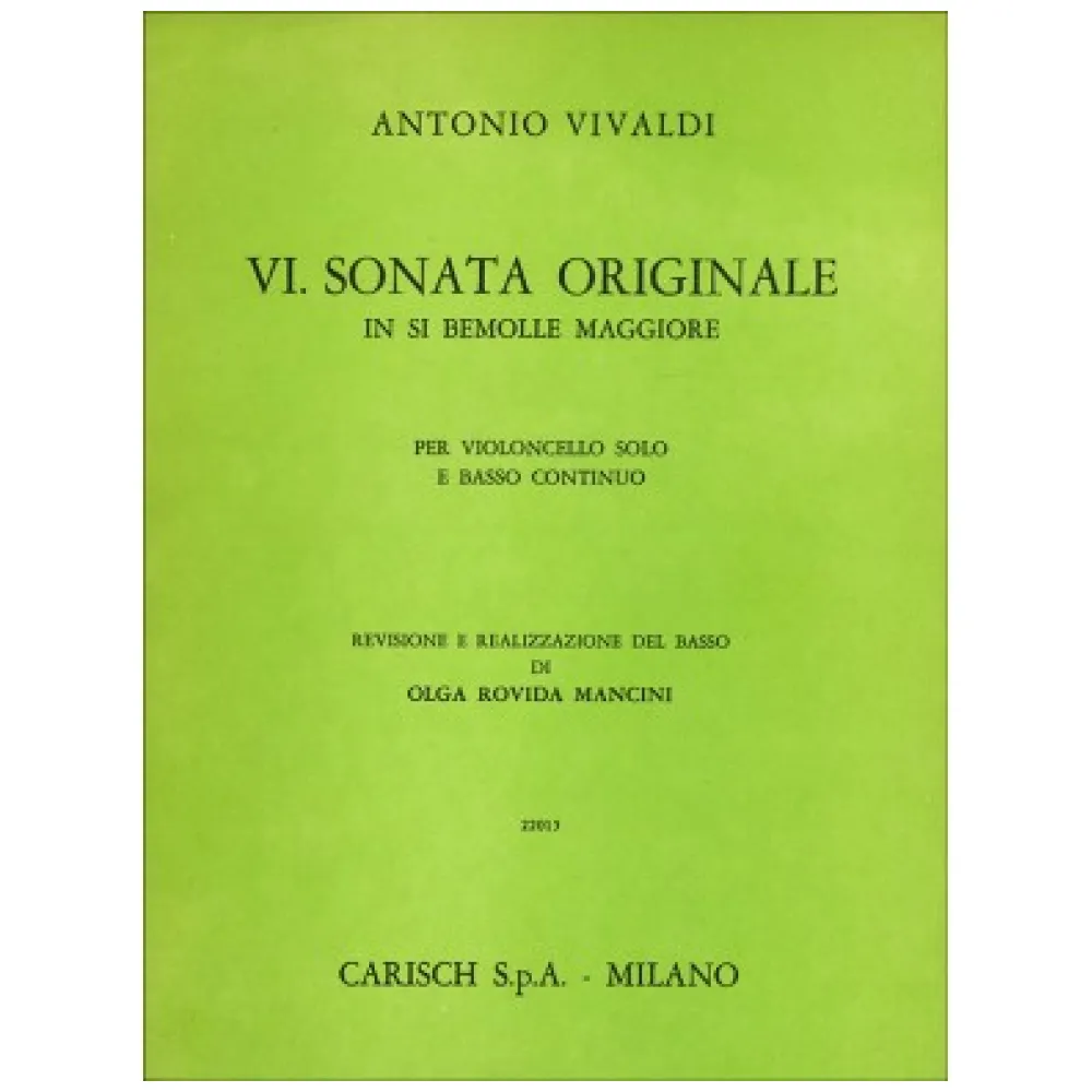 VIVALDI VI. SONATA ORIGINALE PER VIOLONCELLO E BASSO CONTINUO