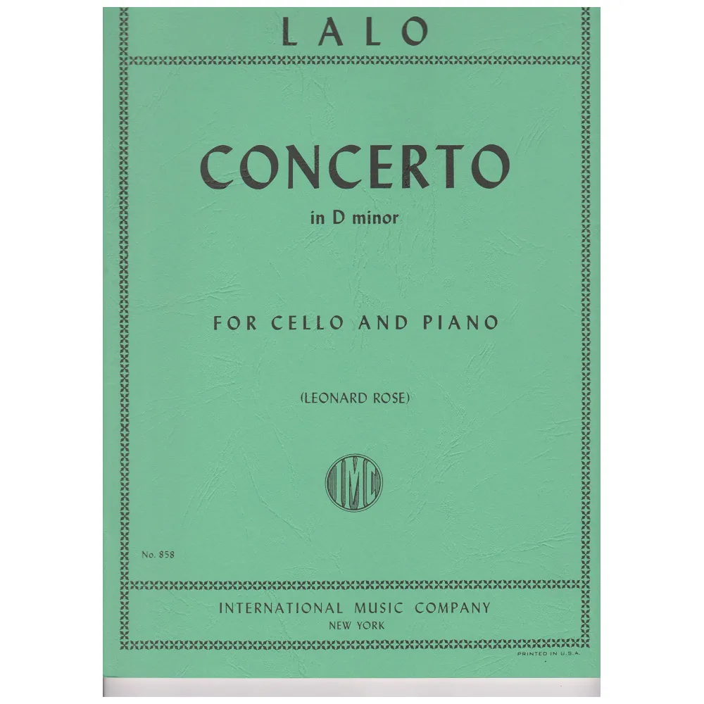 LALO CONCERTO IN D MINOR FOR CELLO AND PIANO