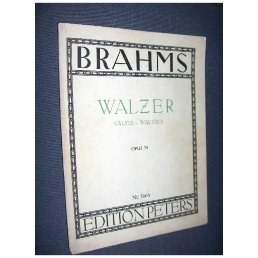 BRAHMS WALZER OPUS 39 PER 2 PIANOFORTI