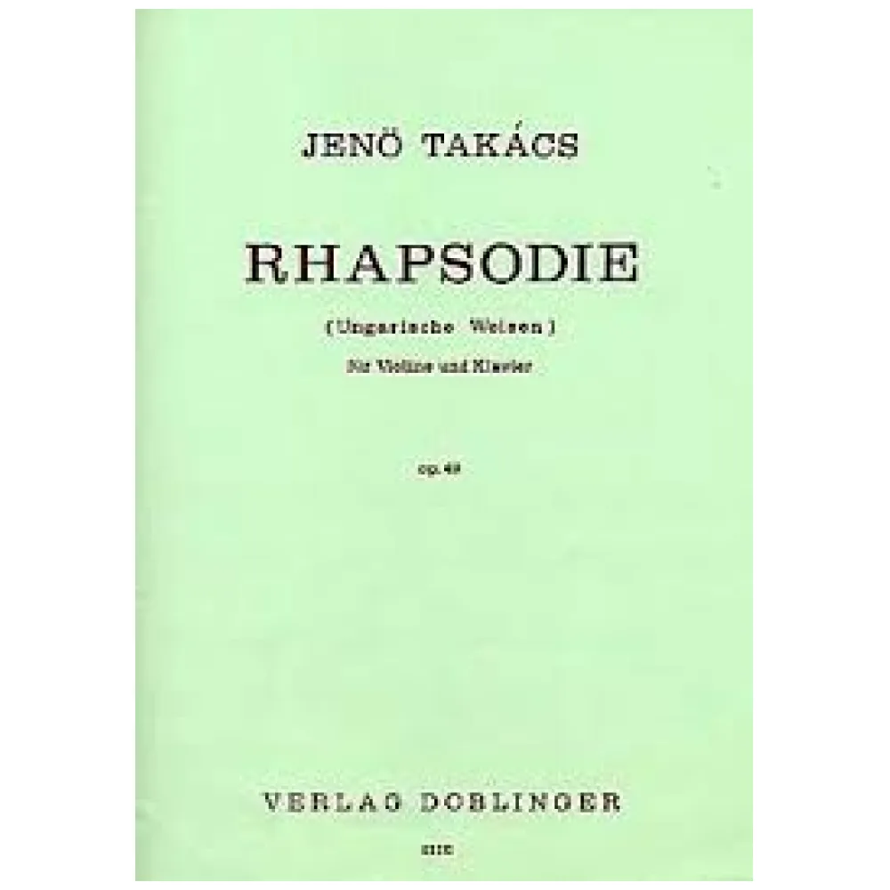 JENO TAKACS RHAPSODIE OP.49 FUR VIOLONCELLO