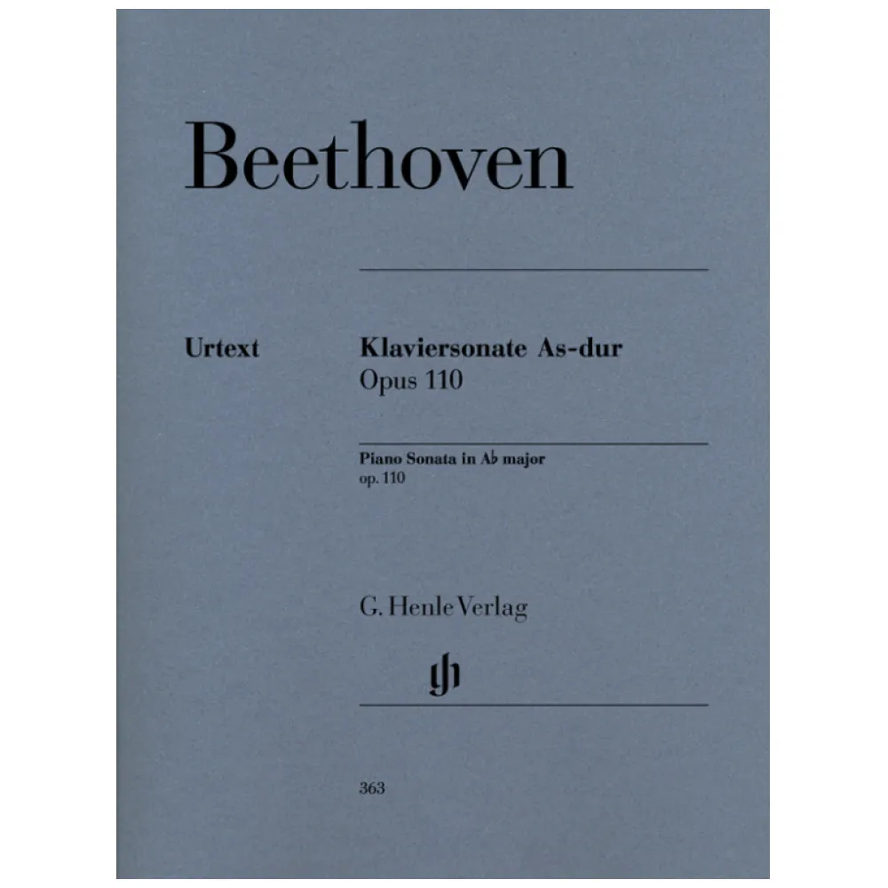 BEETHOVEN SONATA OP.110 ED. HENLE VERLAG URTEXT