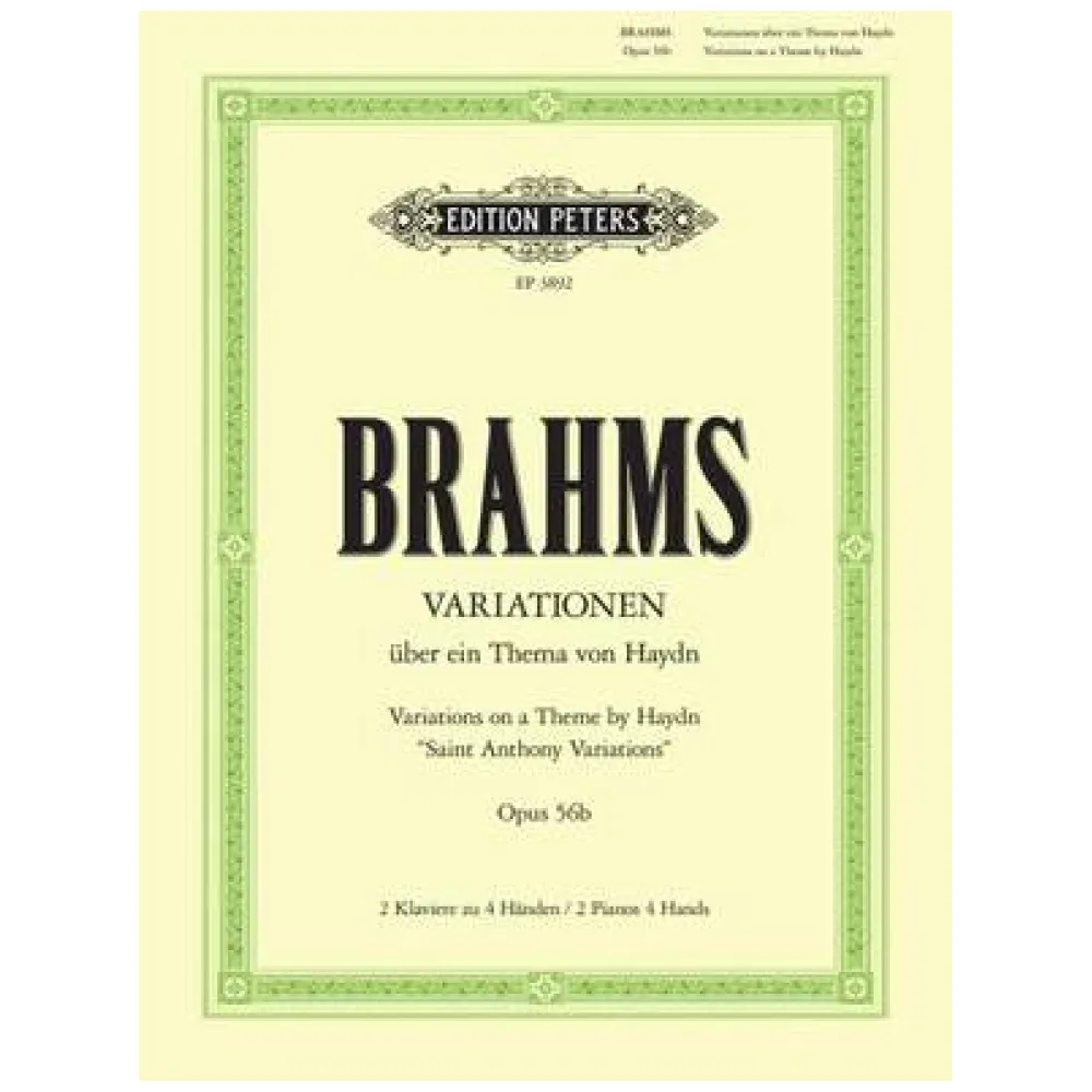 BRAHMS VARIATIONEN SU UN TEMA DI HAYDN OPUS 56B PIANO 4 MANI