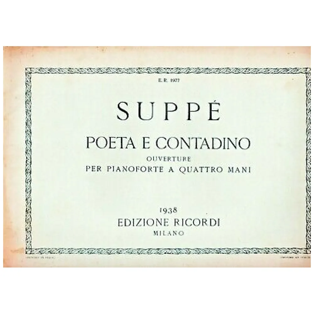 SUPPE’ POETA E CONTADINO PIANO 4 MANI