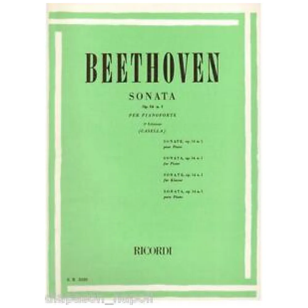 BEETHOVEN SONATA OP.14 N.2 ED. RICORDI