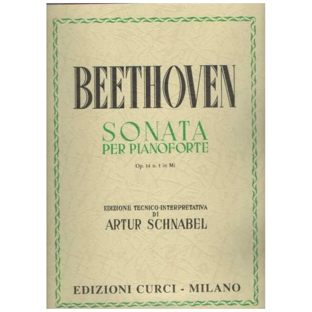 BEETHOVEN SONATA OP.14 N.1 ED. CURCI