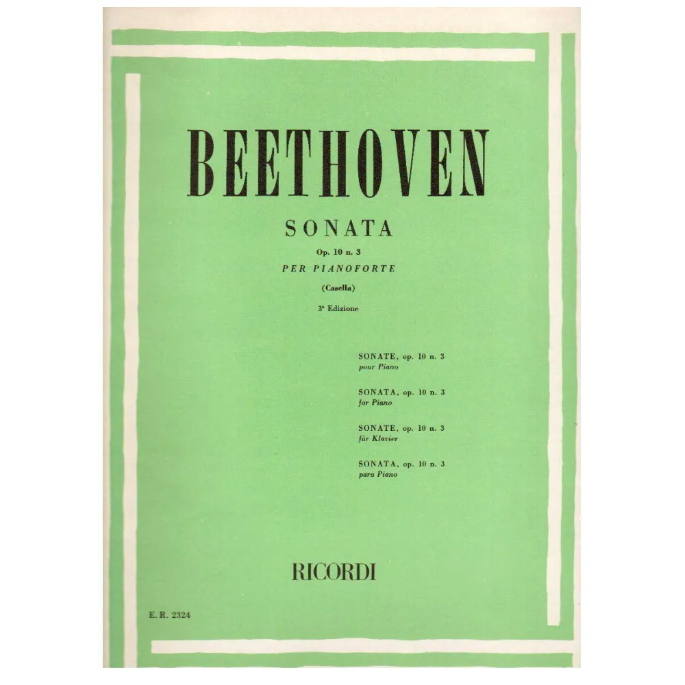 BEETHOVEN SONATA OP.10 N°3 ED. RICORDI