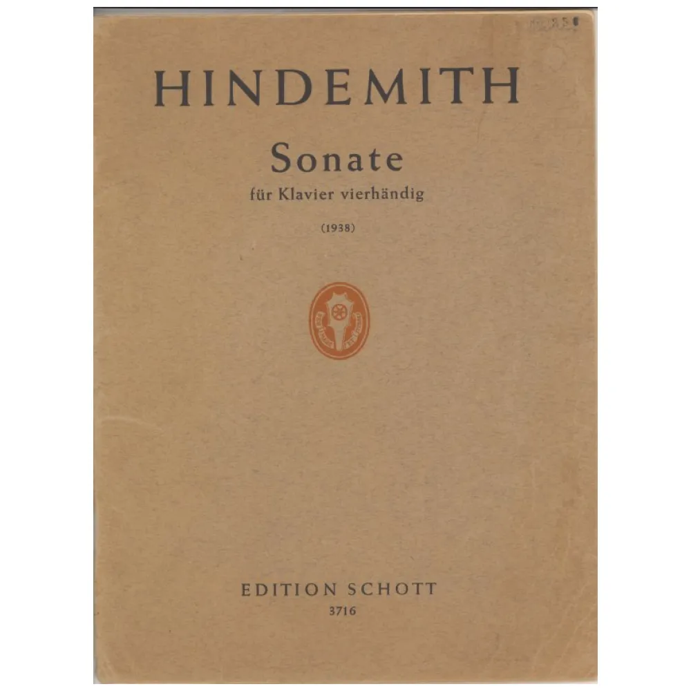 HINDEMITH SONATE FUR KLAVIER VIERHANDIG 1938