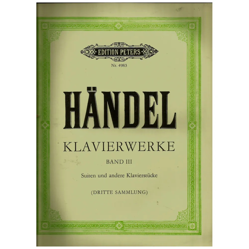 HANDEL KLAVIERWERKE BAND III