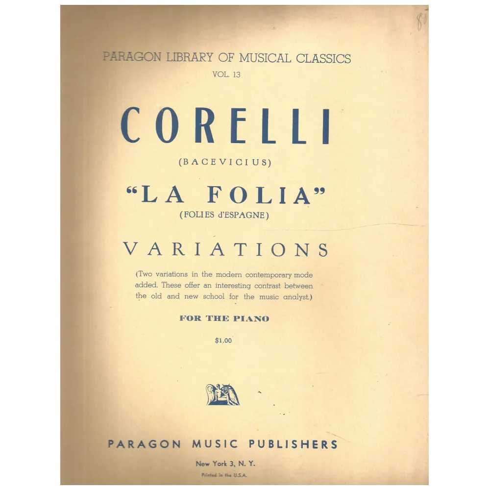 CORELLI LA FOLIA (FOLIES D’ESPAGNE) VARIATIONS