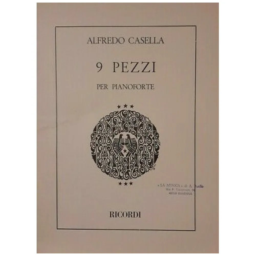 ALFREDO CASELLA 9 PEZZI PER PIANOFORTE