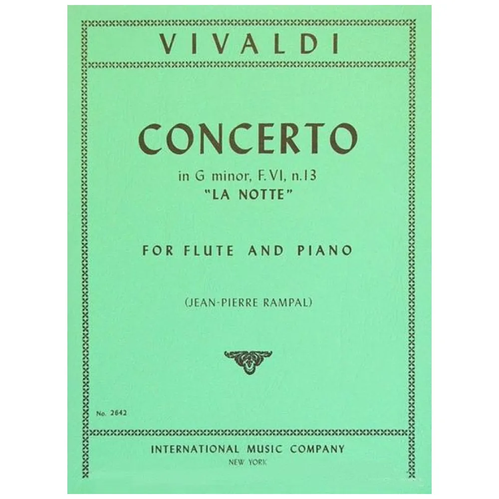 VIVALDI CONCERTO IN G MINOR-F.VI, N.13 “LA NOTTE” FOR FLUTE AND PIANO