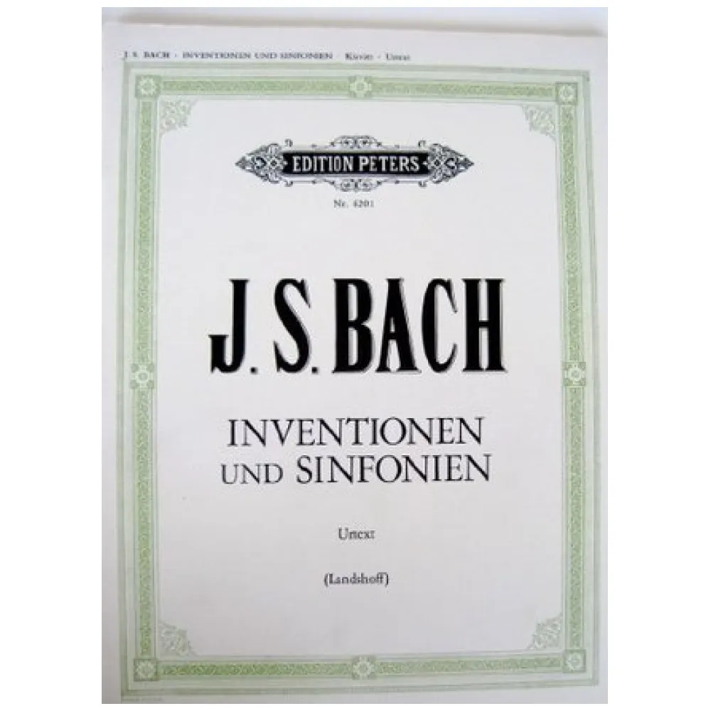 BACH INVETIONEN UND SINFONIEN URTEXT