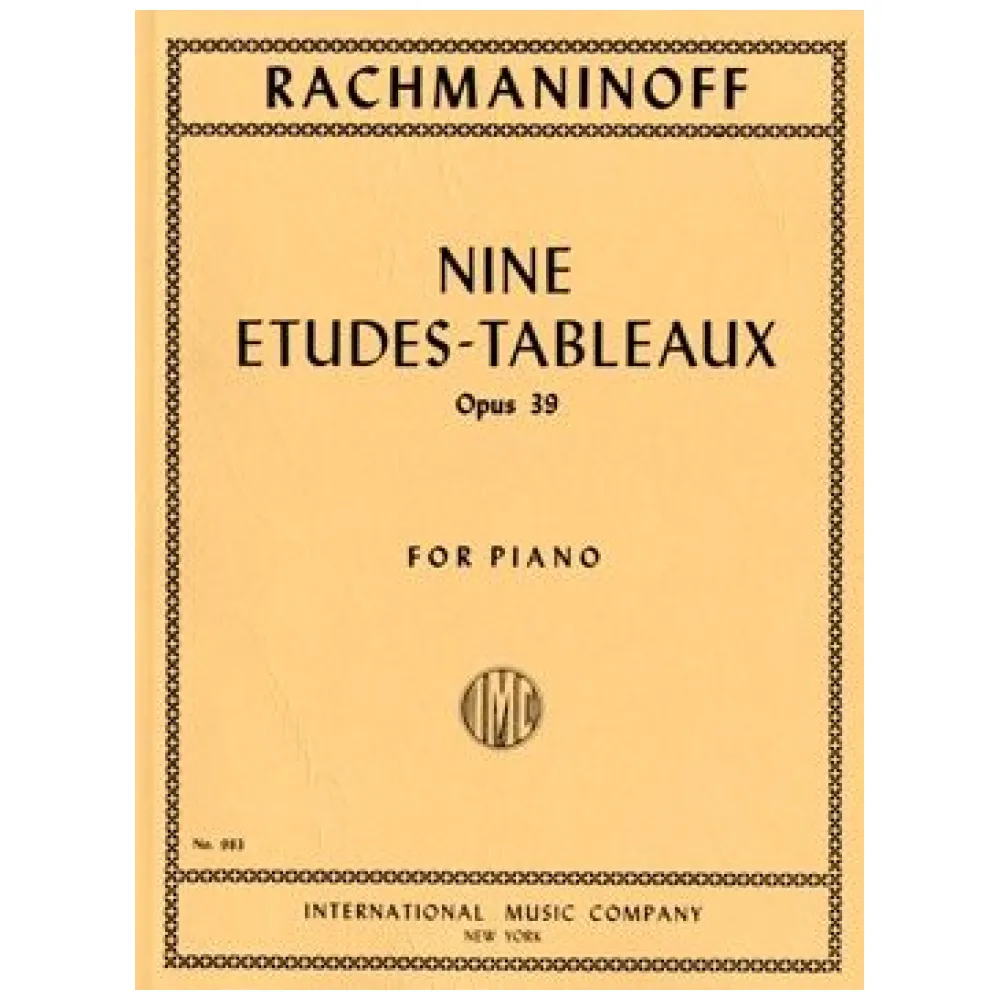 RACHMANINOFF NINE ETUDES TABLEAUX OPUS 39