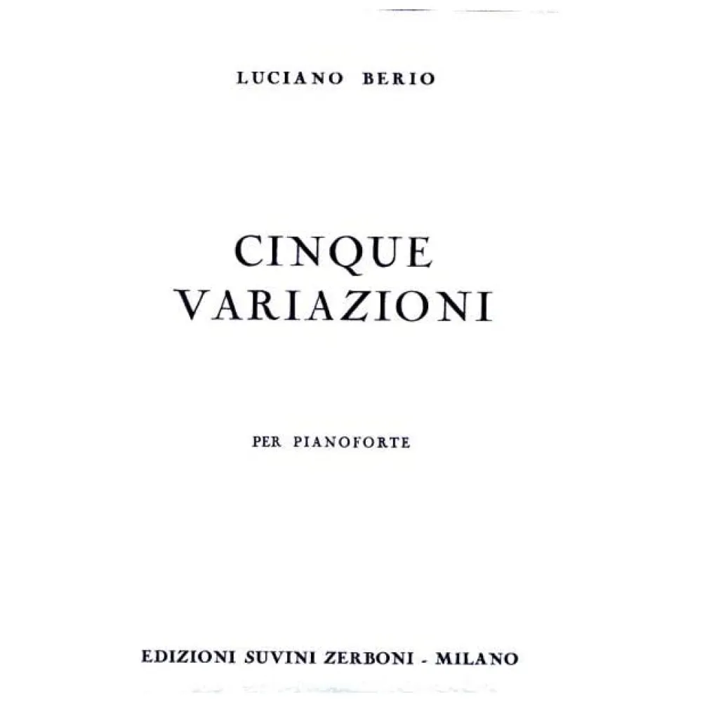 LUCIANO BERIO CINQUE VARIAZIONI