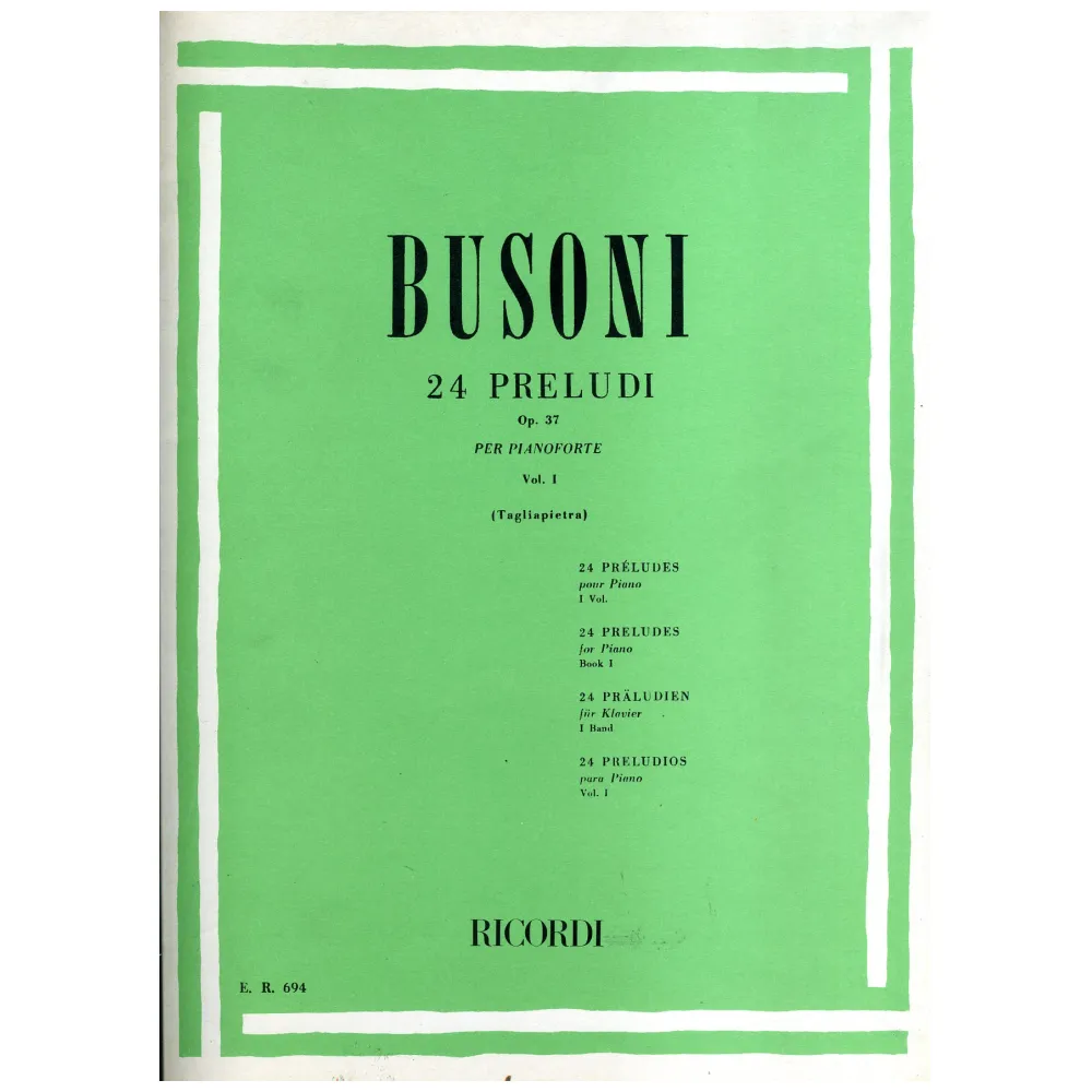 BUSONI 24 PRELUDI VOL I