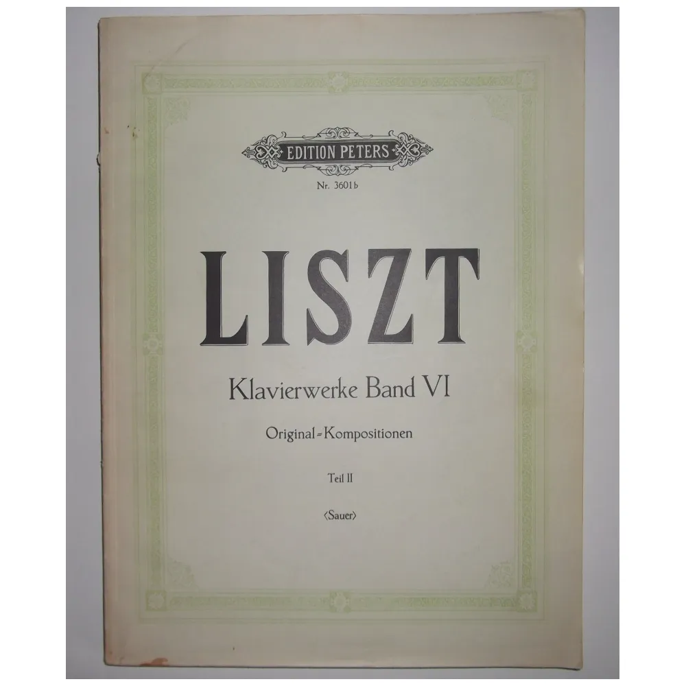 LISZT KLAVIERWERKE BAND VI ORIGINAL COMPOSITION TEIL II